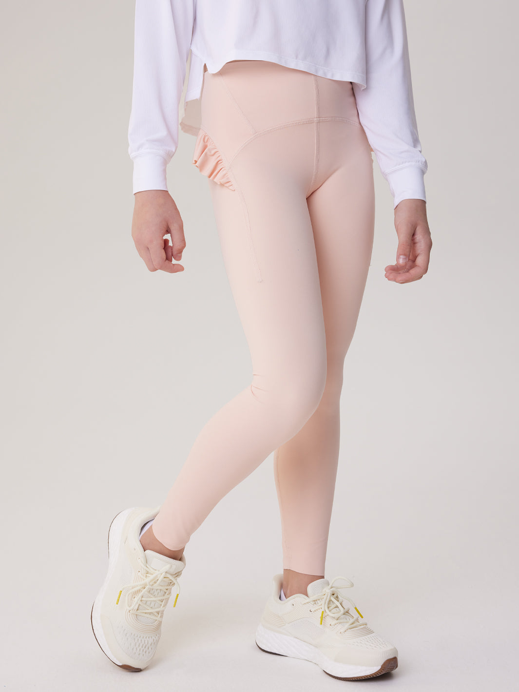 Kiench Girls' Winter Warm Leggings with Skirt Ruffle Flare Cotton