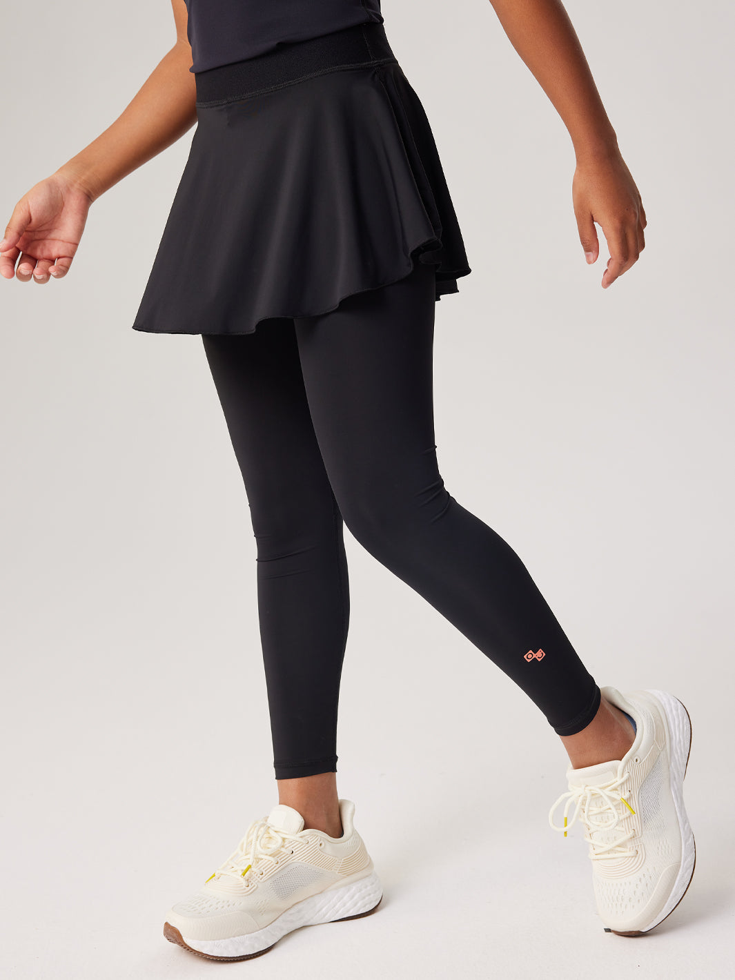 2 in 1 Knee Length Sport Skirt with Attached Leggings